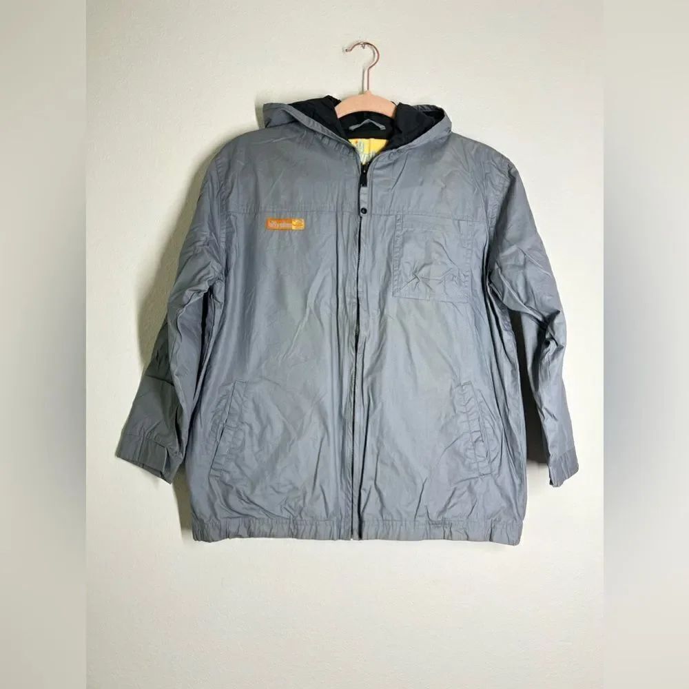 Big Valley Gray Windbreaker Jacket Cotton Size 12 years Lined Made in France